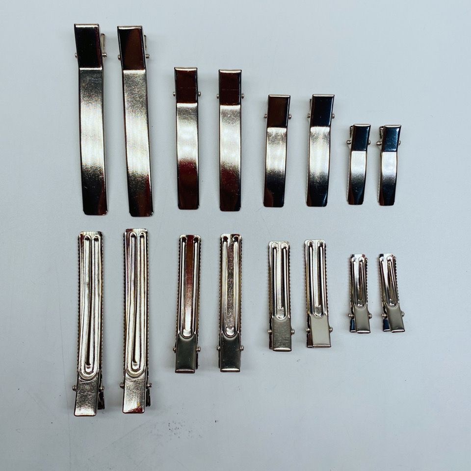 【小蚂蚁饰品】100个装加厚双叉夹哑光电泳黑色双叉夹diy手工发夹