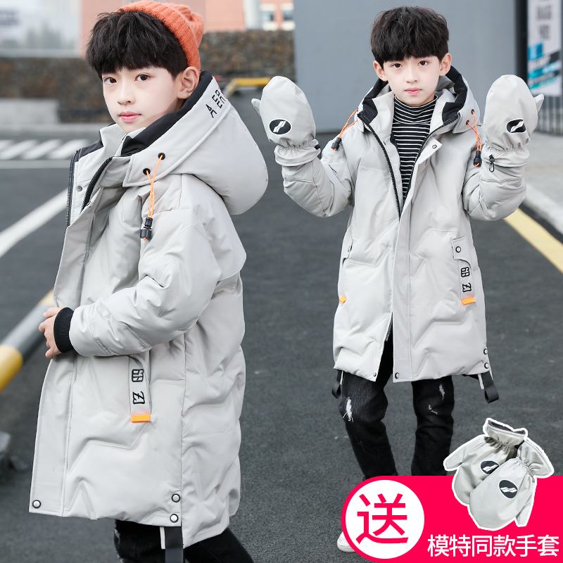 男童加厚棉服外套冬季中长款2025新款中大儿童冬装男孩保暖棉袄潮