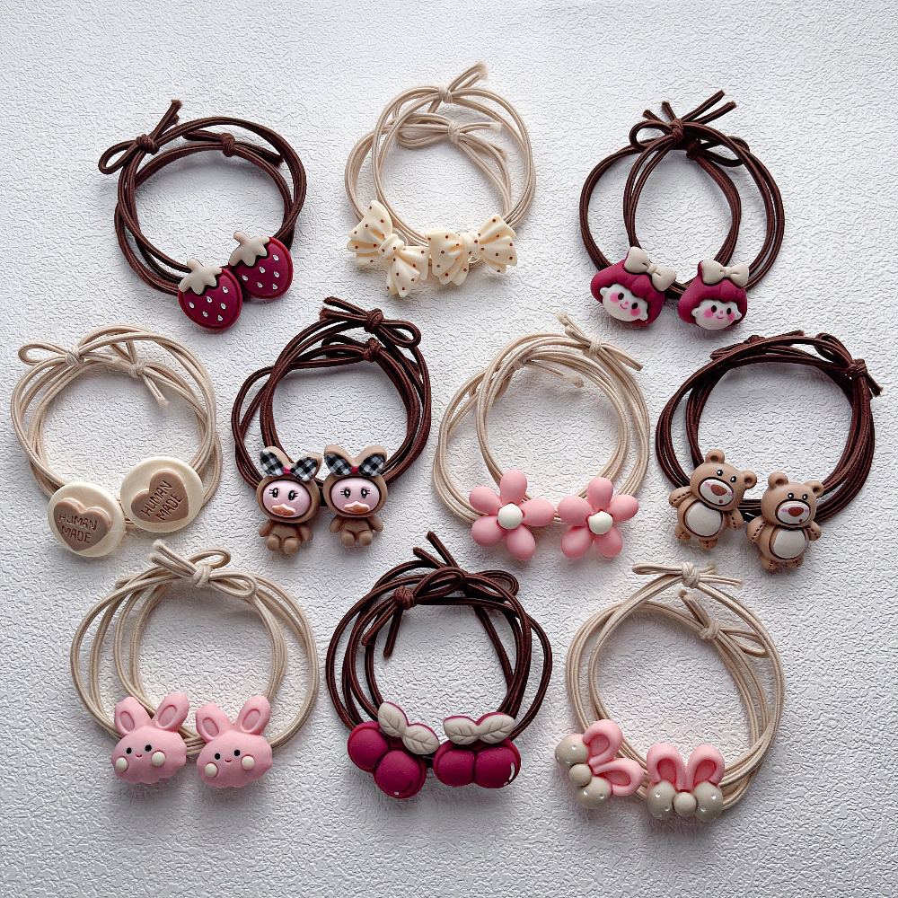 儿童扎头发橡皮筋高弹力发绳女童发饰韩版女孩头绳网红发圈不伤发