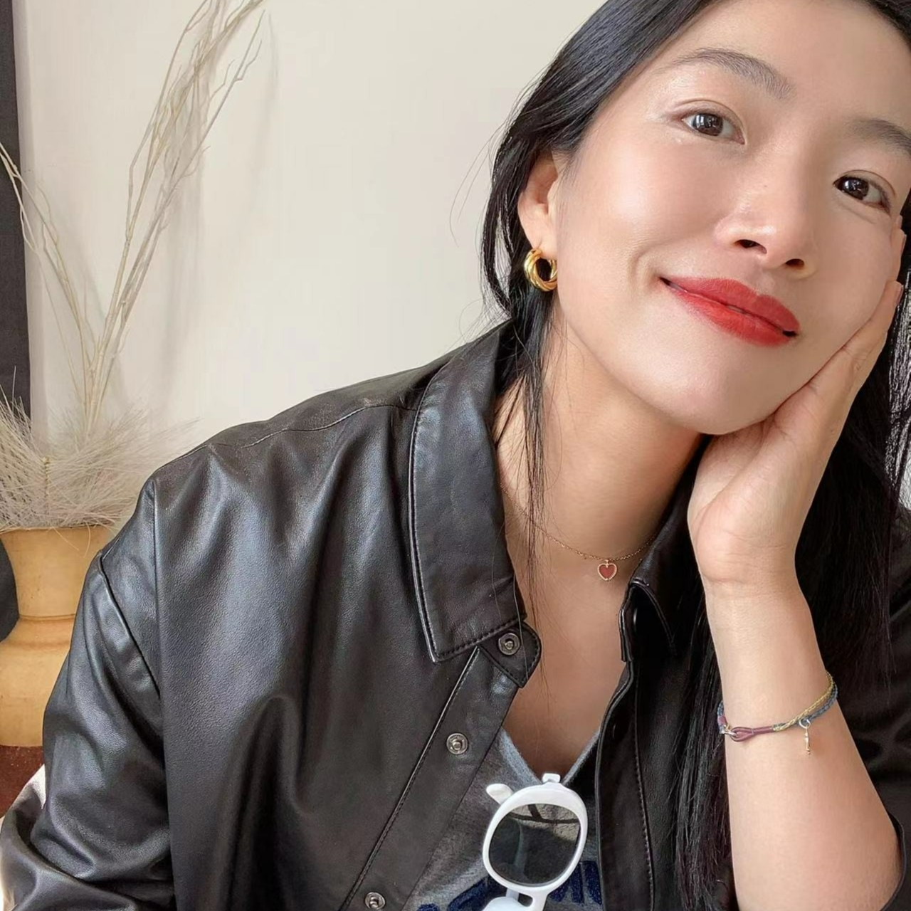 【燕子甄选】“老友记”软绵羊百搭显瘦羊皮短款皮夹克皮衣外套4223wt