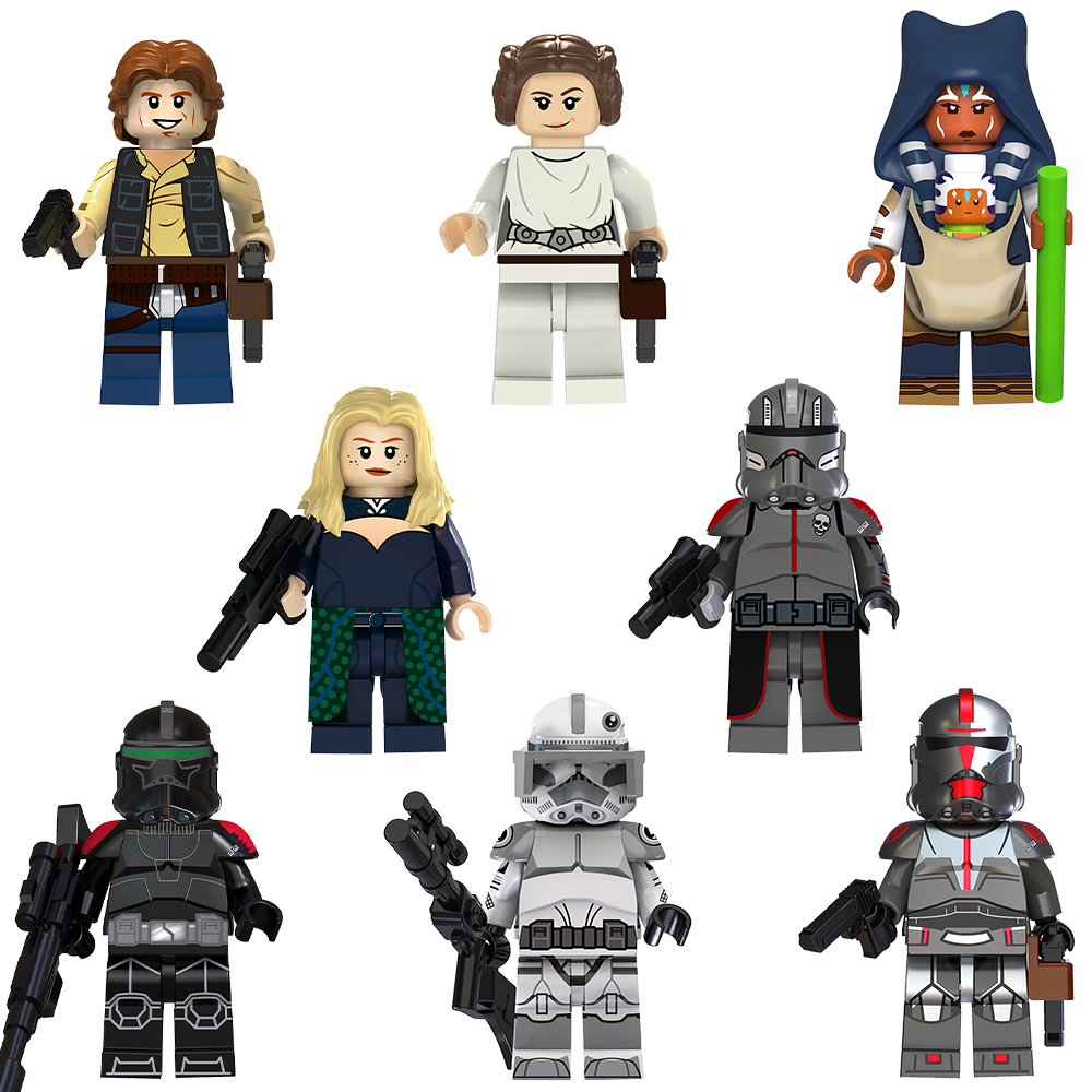 World Minifigs星战单款系列阿嗦卡清障王准星拼插积木小人仔玩具