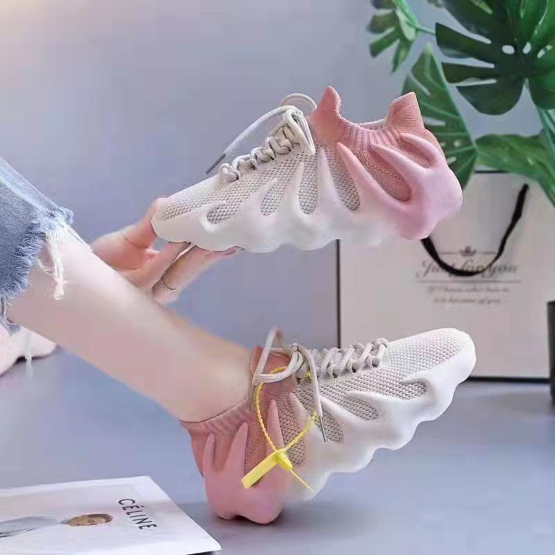 火山八爪鱼椰子鞋女2025年夏季新款时尚百搭飞织透气小众渐变色潮