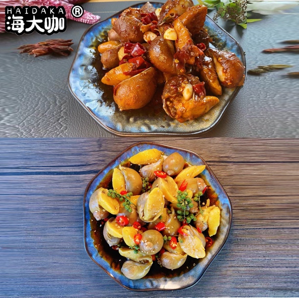 海大咖HAIDAKA 辣炒鲍螺 蘸汁鲍螺 顺丰冷链包邮冷冻保存