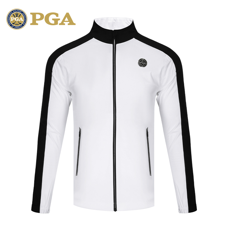 美国PGA 2025春秋新款 高尔夫男士长袖外套/风衣 舒适保暖 防风雨
