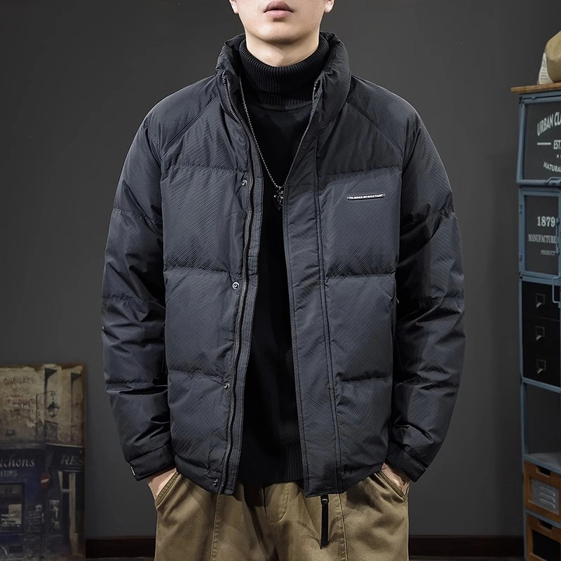 Cebrodz休闲复古华夫格羽绒服男宽松户外三防保暖防寒外套潮时尚