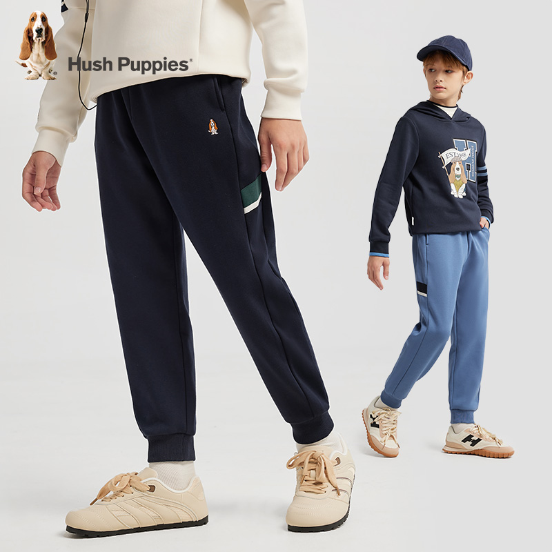 一体绒宽松长裤 暇步士童装新款保暖休闲裤