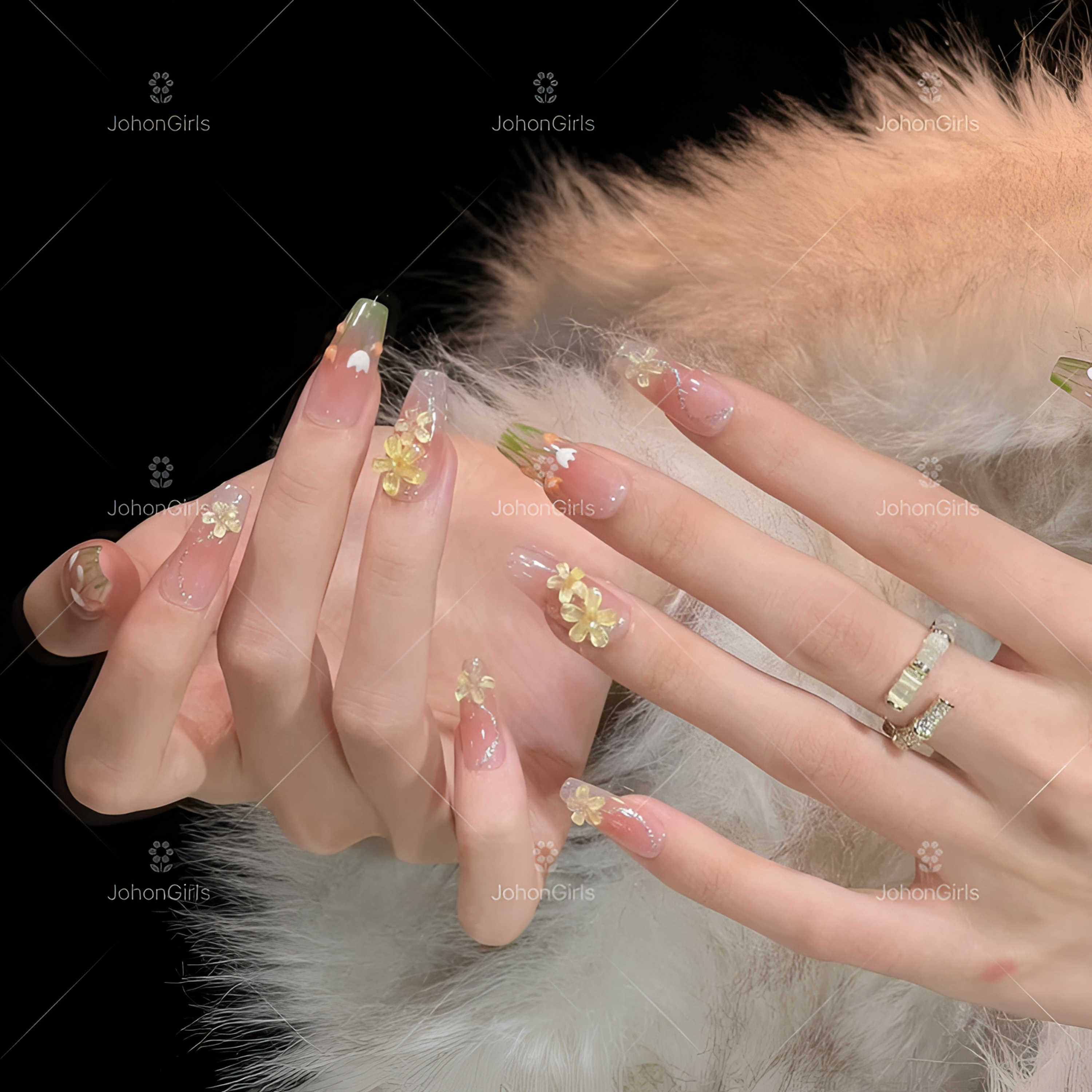 JohonGirls'/琴岛小嫚【 郁金香 】夏日百搭显白美少女手工穿戴甲片