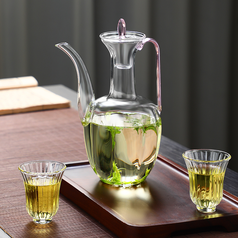 高颜值贵妃煮茶壶玻璃泡茶壶创意家用中式高硼硅玻璃耐热仿宋执壶