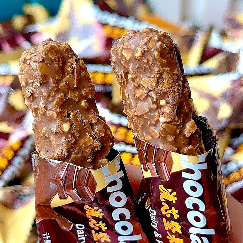 【整箱20根】巧克力坚果夹心棒0反式脂肪酸休闲解馋零食超值装20根