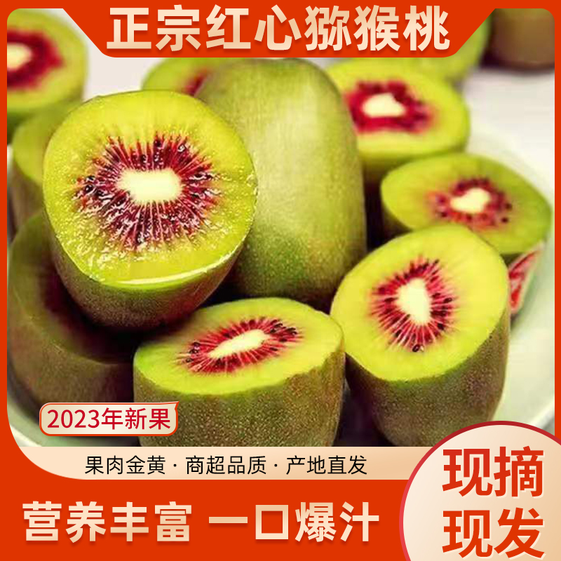 惠选小果【贵州水城红心猕猴桃】现摘现发 当季新鲜水果 单果50g+