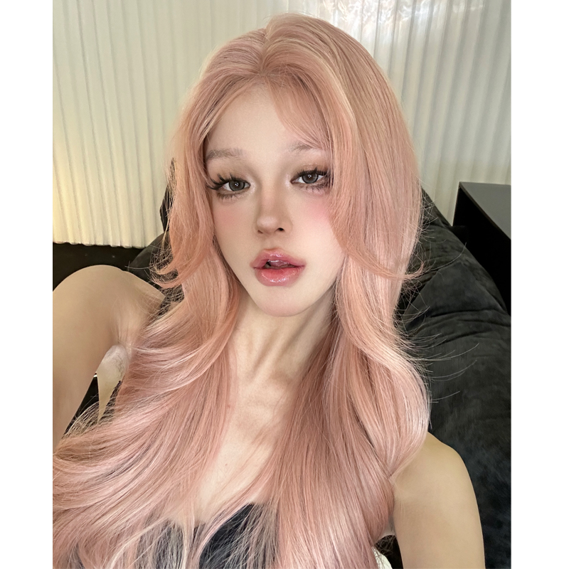 小圆专属-【澳洲野玫瑰】假发女小额蕾丝长卷发自然中分日常全头套