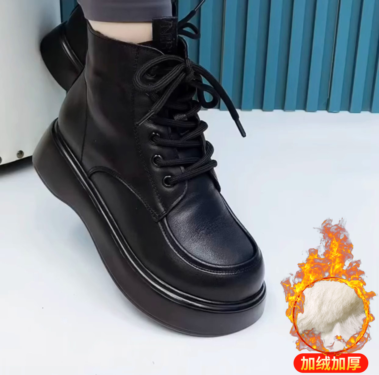 皮毛一体防水妈妈雪地靴女冬季新款加绒加厚棉鞋厚底百搭圆头棉靴