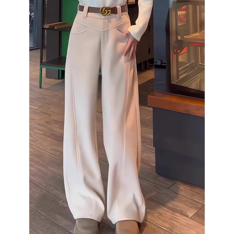 大码胖mm高腰阔腿宽松直筒垂感休闲裤2025新款春秋显瘦百搭拖地裤