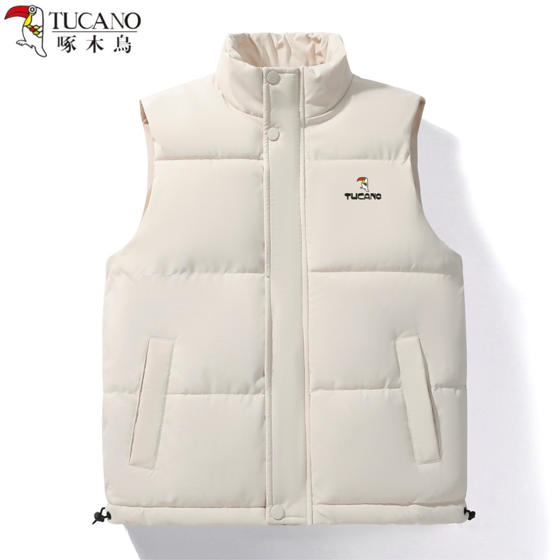 啄木鸟男士马甲秋冬季新款加厚保暖背心男女同款无袖坎肩休闲外套