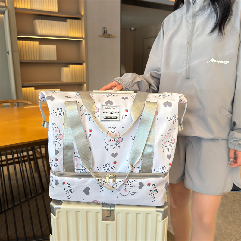 2024年新款短途旅行包女士轻便大容量短期旅游手提待产行李收纳袋