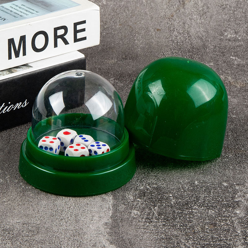 【5个装】防作弊骰盅ktv酒吧夜店网红色套装盅防丢失加厚带底座筛盅