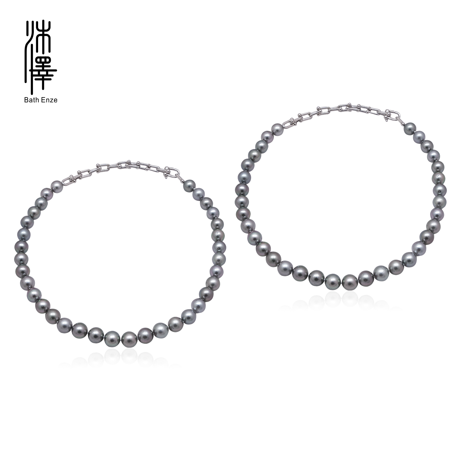 沐泽【铂金皇后】9-10mm大溪地珍珠气质925银项链（多样性发其一）