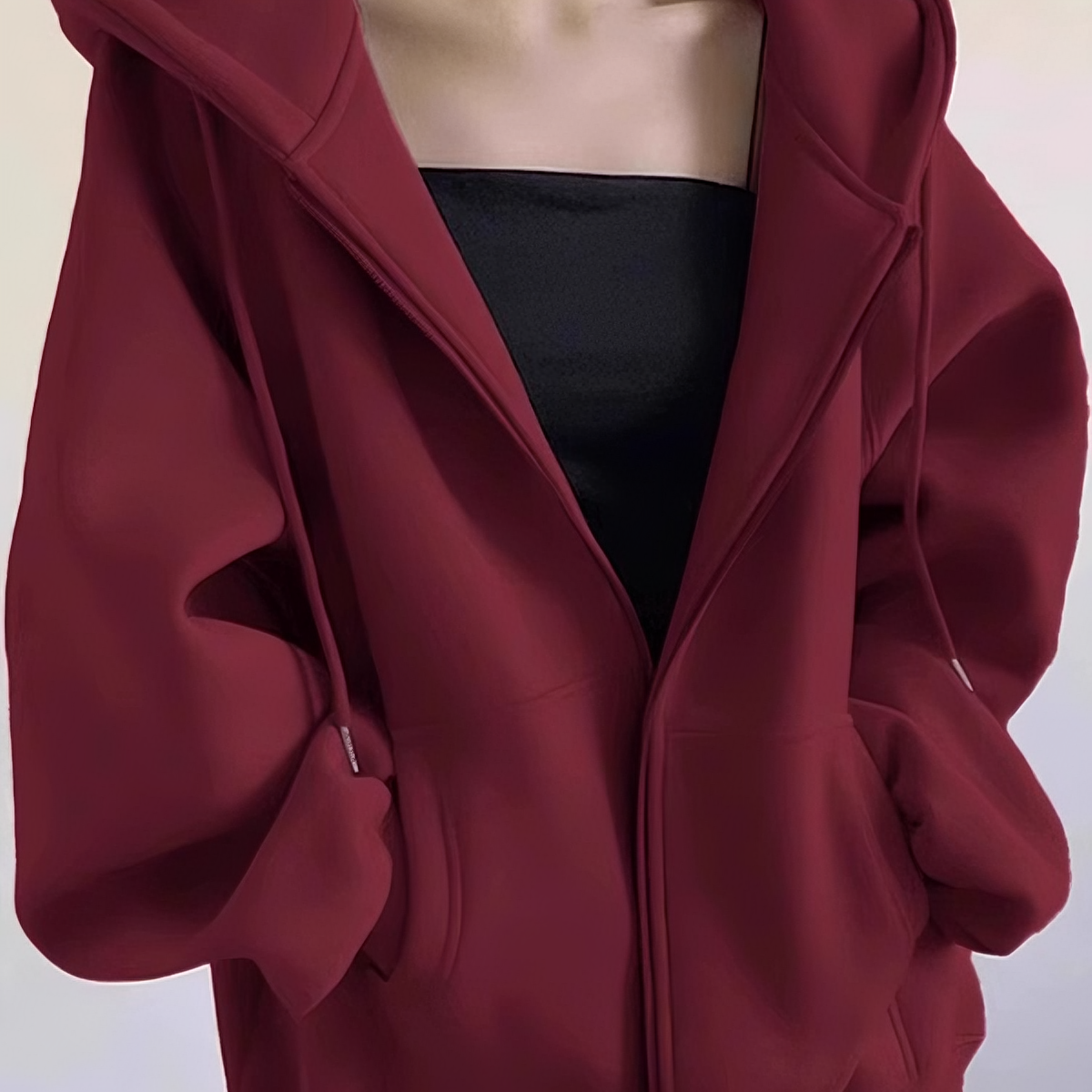 早春运动休闲美拉德纯棉加绒卫衣外套女春秋ins百搭复古棒球服