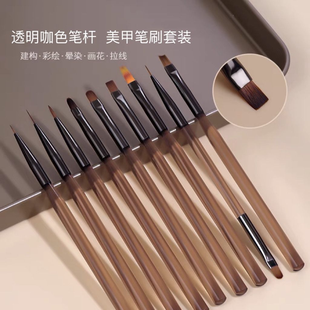 日式美甲笔刷套装光疗笔拉线笔超细彩绘笔专业一整套美甲专用工具