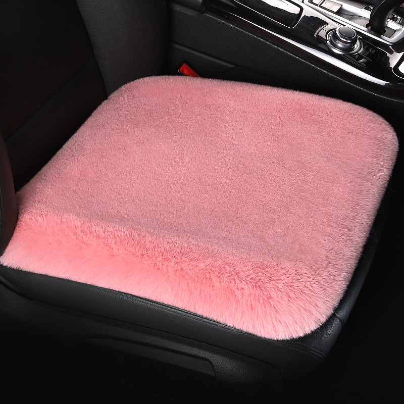 汽车坐垫冬季毛绒单片座椅套座垫后排短毛绒四季通用兔毛羊毛座套