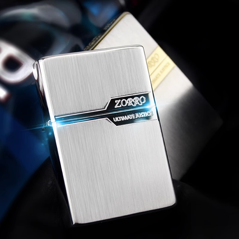 经典便携zorro佐罗煤油打火机防风创意纯铜侧滑定制高档复松弛感