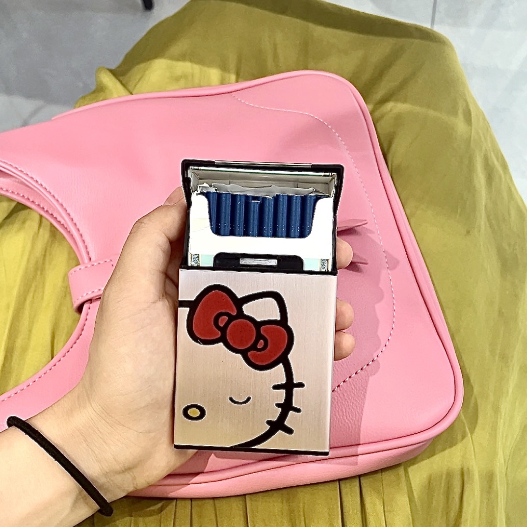 新款女生烟盒细烟20支装玫瑰粉创意烟盒