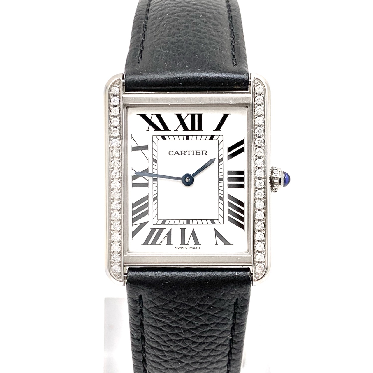 99新 Cartier/卡地亚 坦克/精钢/石英/表径34X27mm/女表