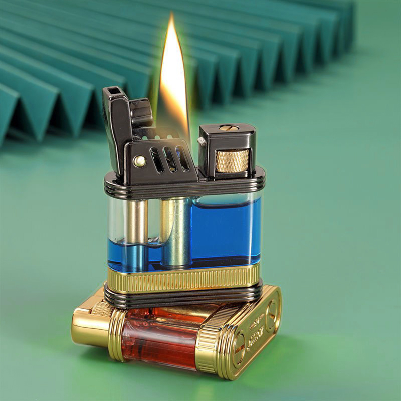 zorro佐罗冬日之光透明油仓煤油打火机炫酷一键点火创意男士必备