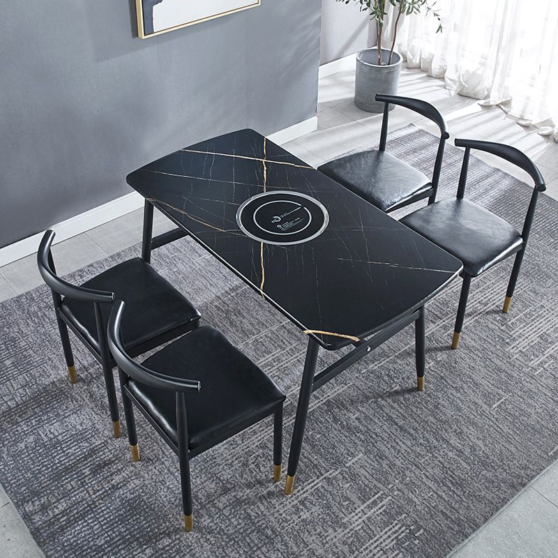 【佛山欧洛】火锅桌子商用餐饮饭馆电磁炉家用饭店长方形一体串串香