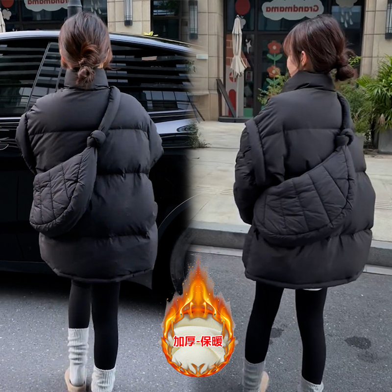 秋冬款慵懒风炸街加厚棉服外套女2024秋季新款韩版宽松百搭面包服