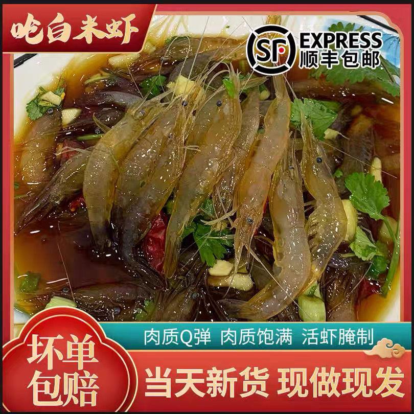 盐城醉虾生呛白米虾开罐即食生腌活呛小虾醉泥螺盐城特产500g*1瓶
