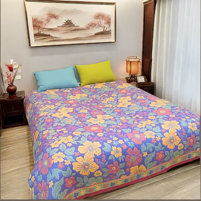 新款加厚纱布毛巾被床盖六层加厚柔软双面可铺可盖多功能