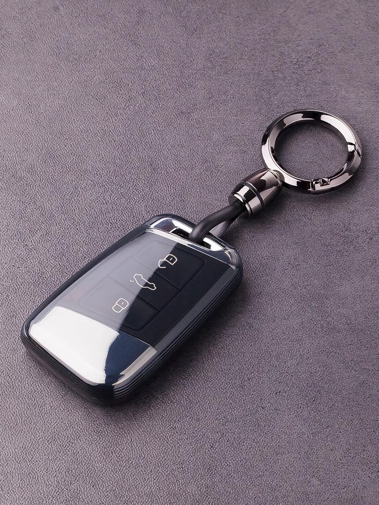 适用于大众帕萨特钥匙套迈腾cc新330专用男士B8透明扣2023款蔚揽