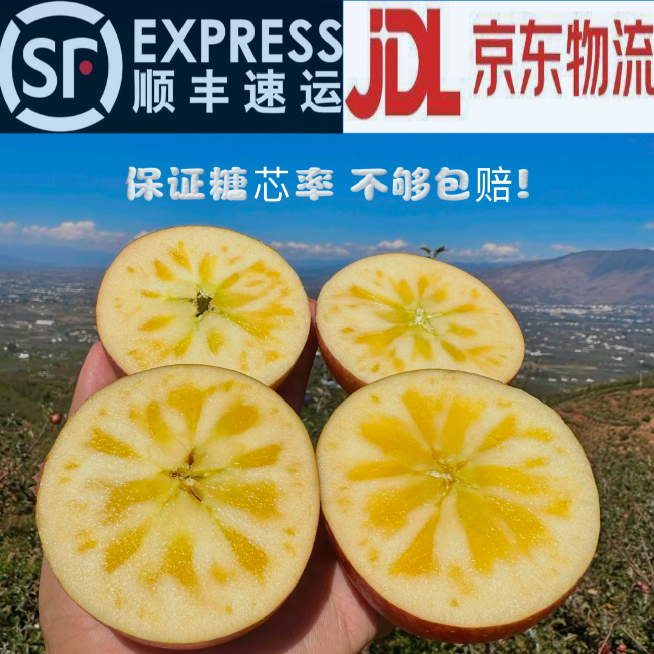 远方小程 顺丰京东 大凉山盐源晚熟富士冰糖心丑苹果5/8斤保糖芯