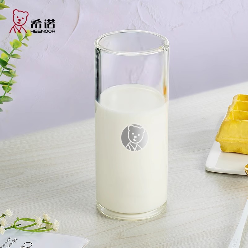 希诺牛奶玻璃杯大容量家用喝水杯啤酒杯泡茶水杯简约耐高温杯子