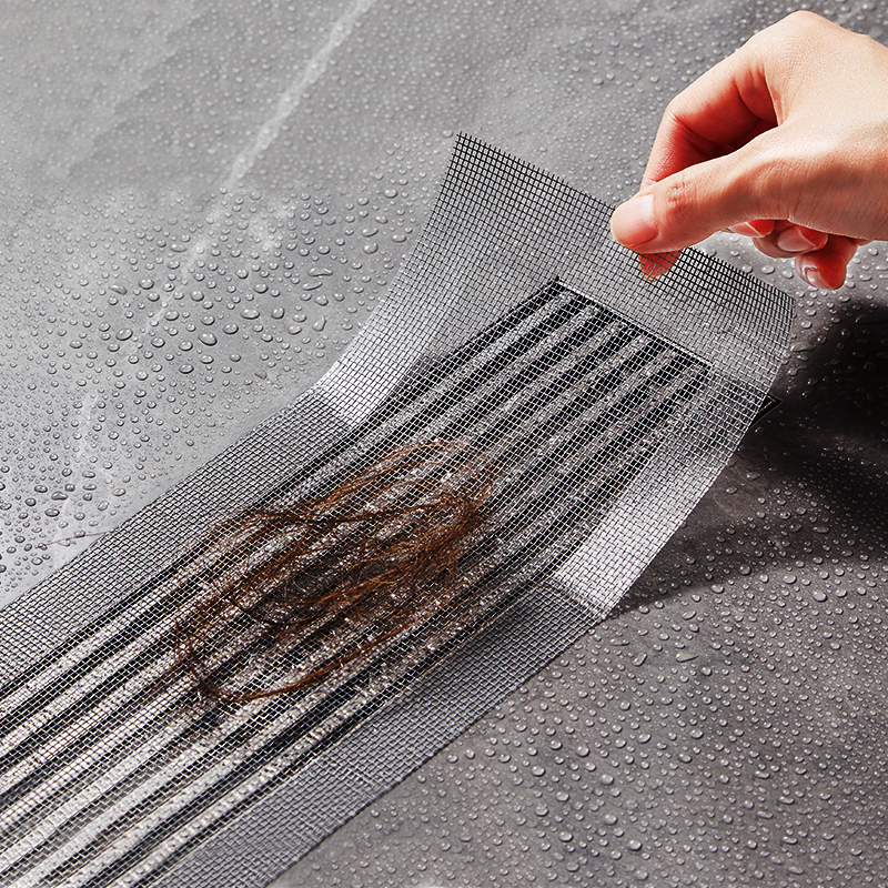 长方形地漏过滤网条防虫一次性浴室卫生间拦堵毛发卷装排下水道贴