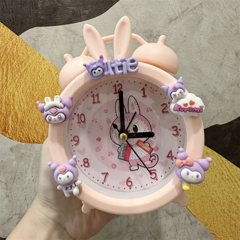 网红儿童可爱闹钟起床叫醒神器学生卡通卧室台钟新款桌面摆台时钟