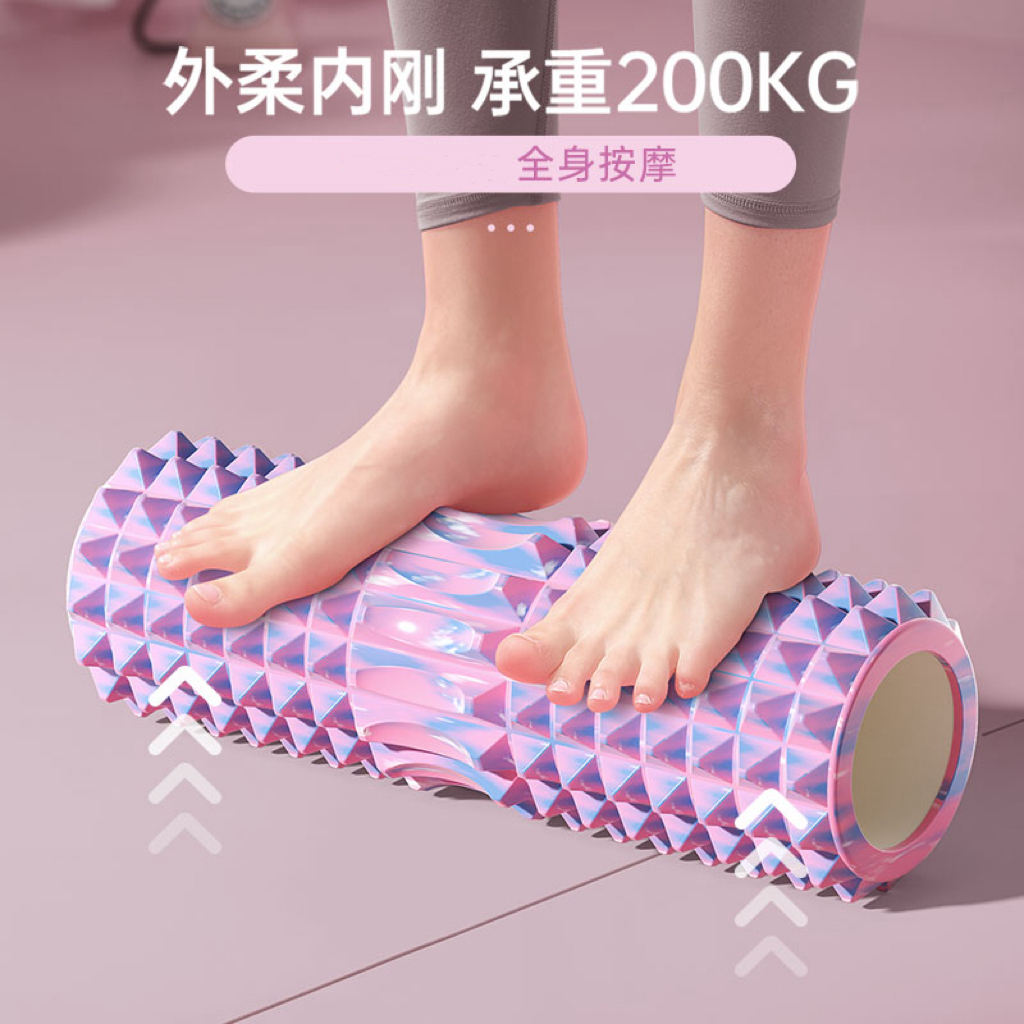 泡沫轴狼牙棒按摩滚轴全身肌肉放松瑜伽器材琅琊棒空心款滚背轮筒