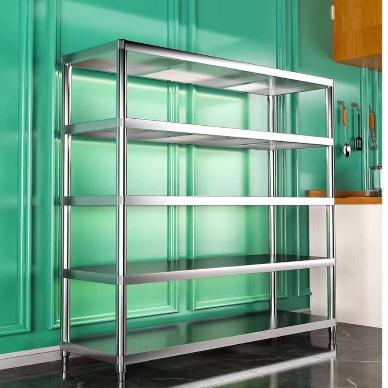 家用厨房客厅夹缝不锈钢多层简易落地置物架储物架架不锈钢置物架