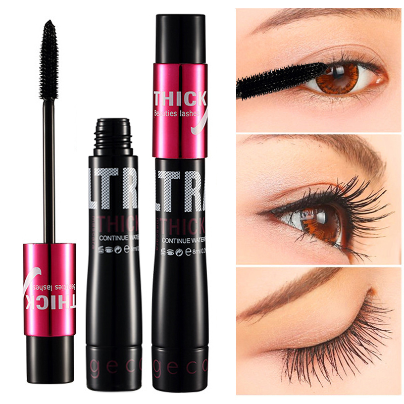 格蒙黑色睫毛膏纤长浓密防水防汗不晕染不脱妆卷翘睫毛膏初学者