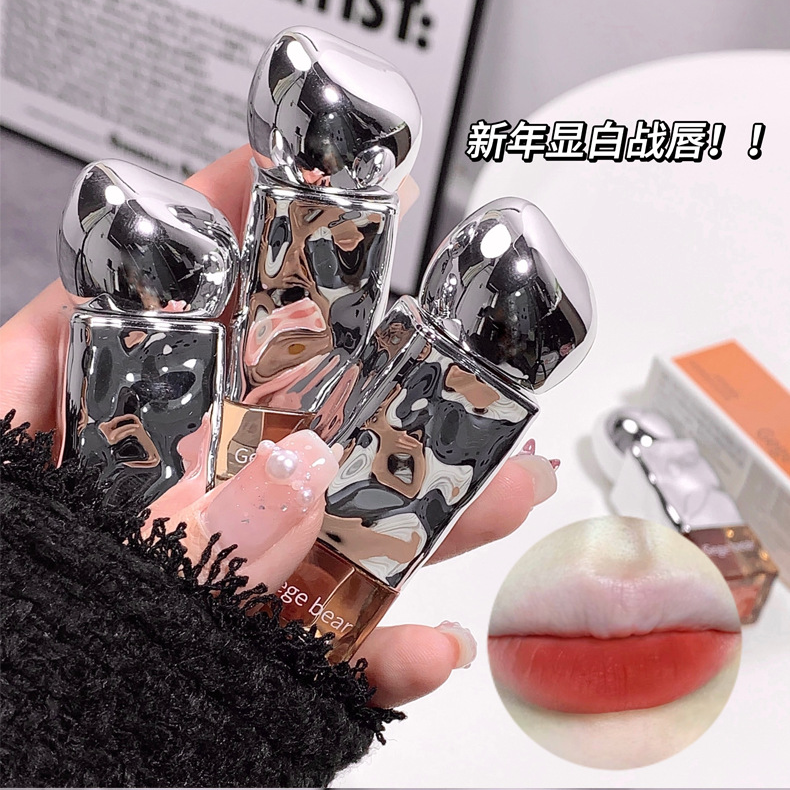 Gegebear轻柔裸雾丝绒唇釉雾面哑光持妆显色不易沾杯唇彩显白口红