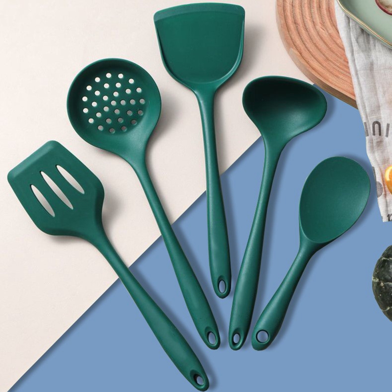 【新疆包邮】硅胶铲不粘锅专用耐高温不伤锅锅铲绿色硅胶铲套装