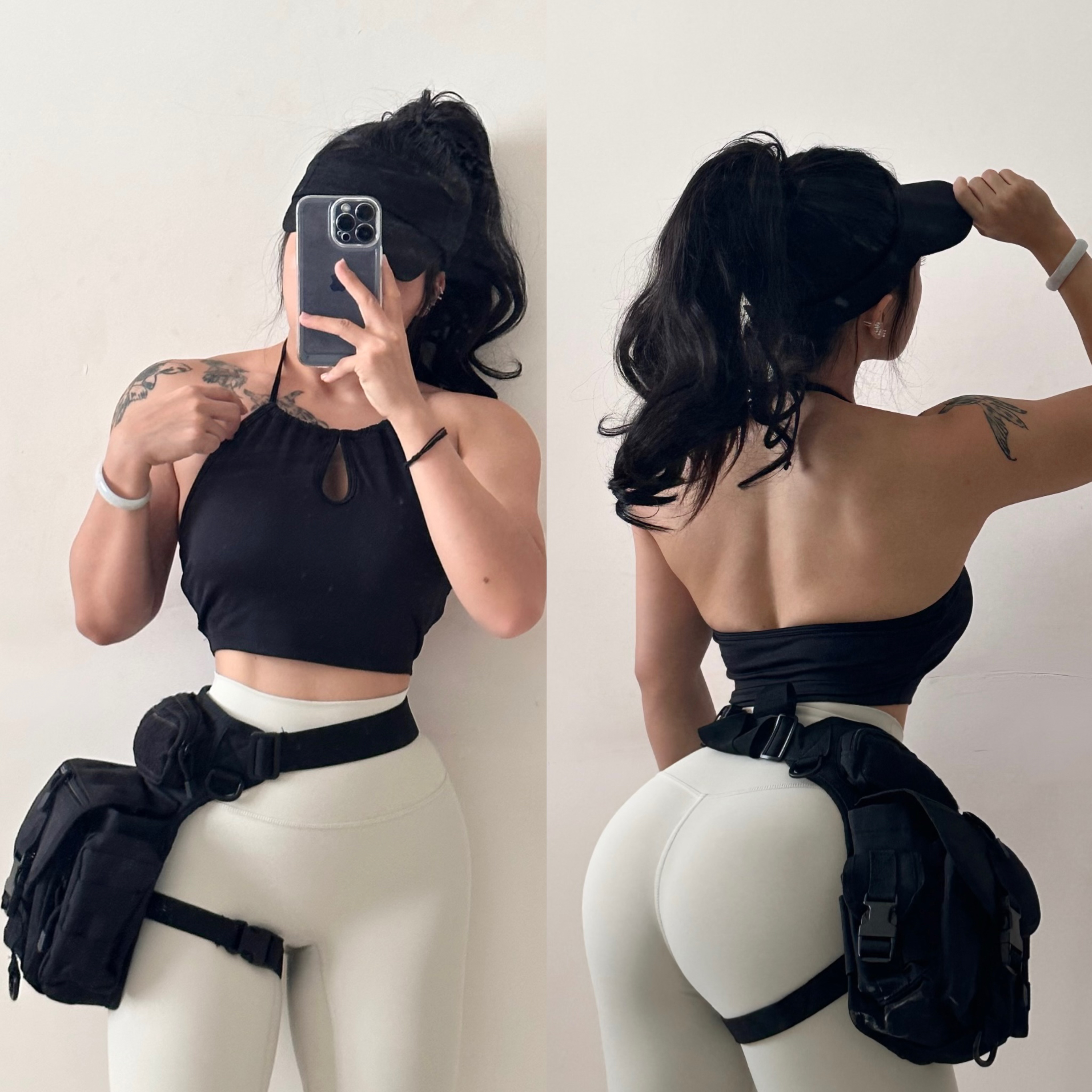 防水牛津布迷彩款单肩斜挎记者摄影运动腿包