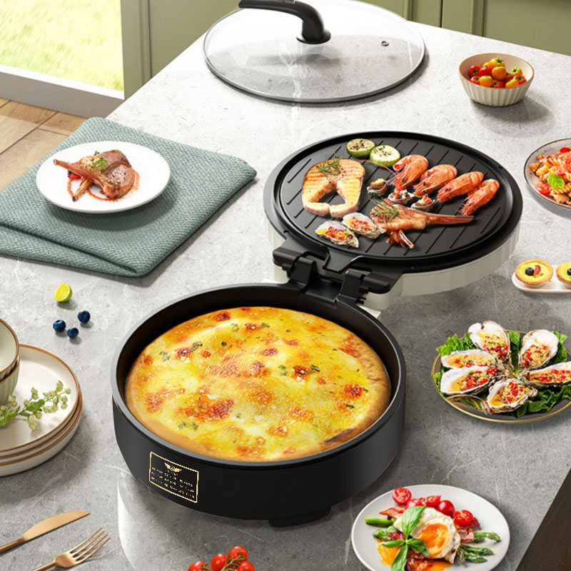 chuzhiyi/厨之翼电饼铛煎锅烤肉机双面加热多功能温控薄饼机家用