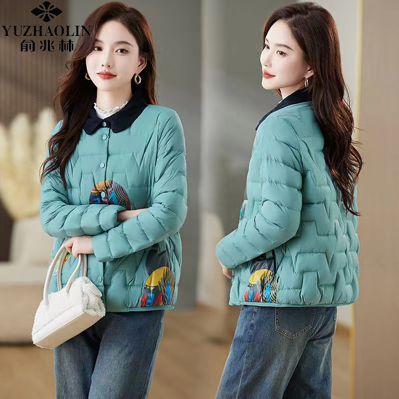 俞兆林玛罗兰短款羽绒外套中式女2025冬季高端保暖中式田园风服装