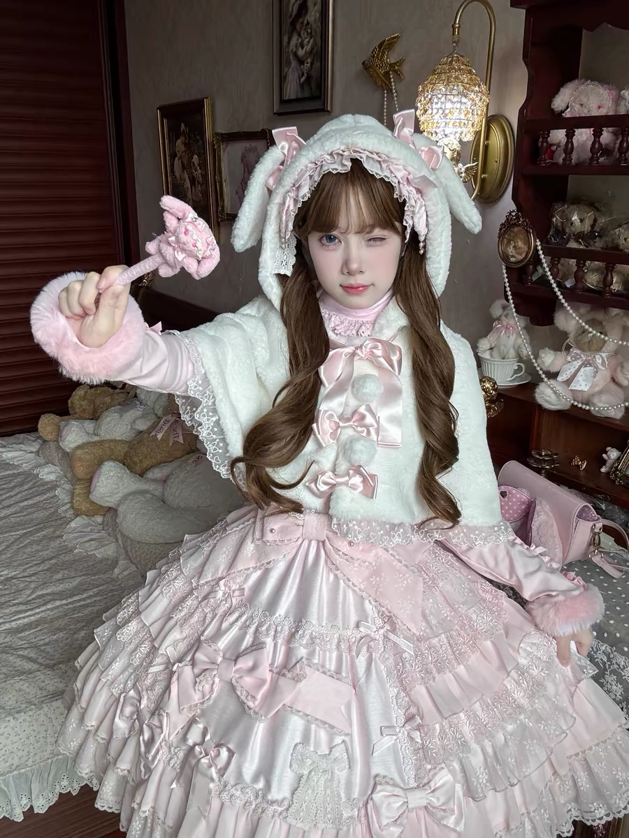 【兔兔斗篷】现货秒发 原创百鸟集Lolita兔耳朵可爱百搭斗篷