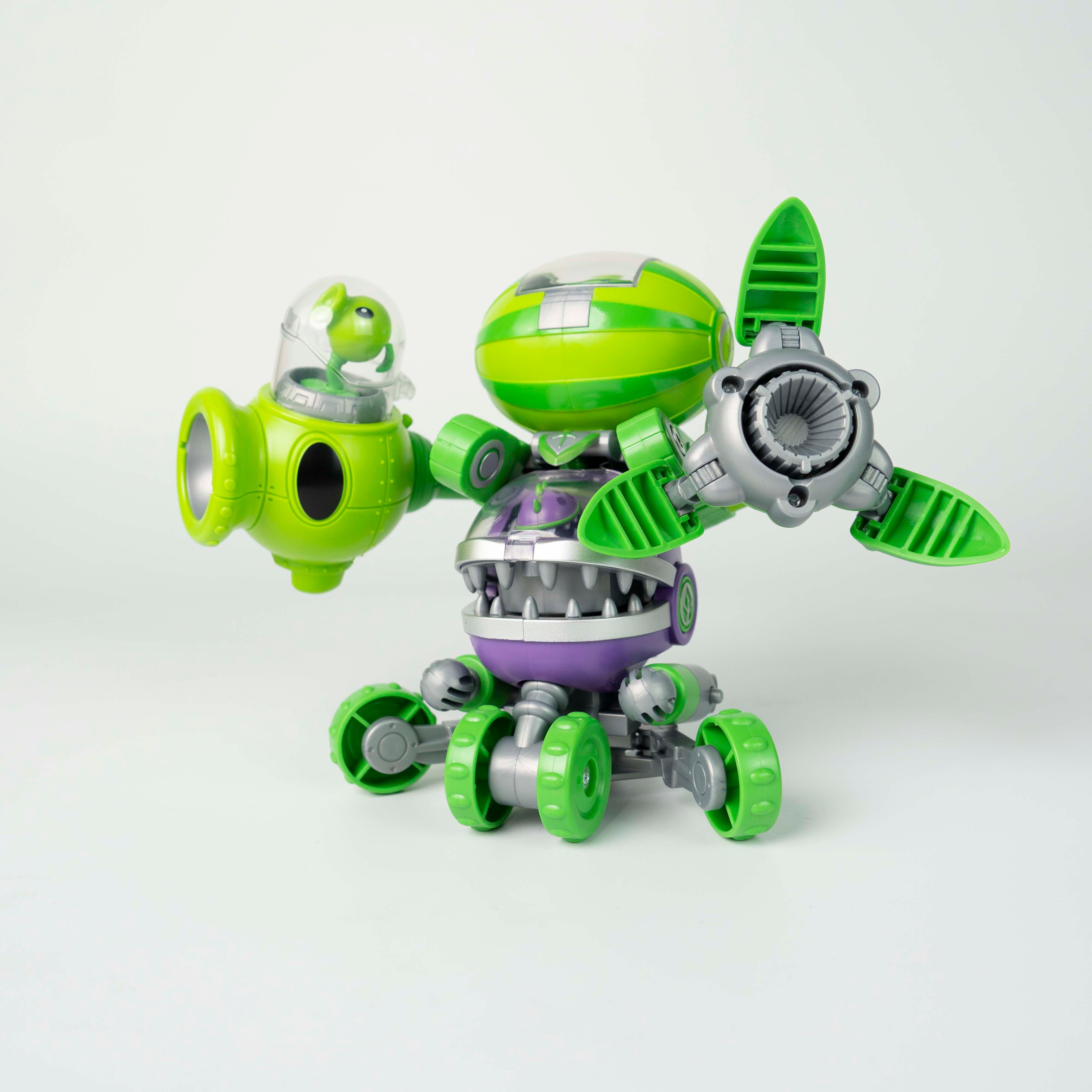 正版植物大战僵尸儿童宝宝益智变形玩具新款西瓜大嘴花豌豆三合体