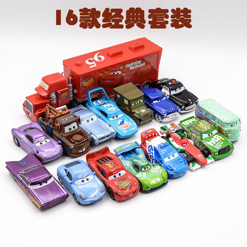 汽车总动员赛车闪电麦昆仿真合金孩子玩具汽车黑风暴板牙套装组合