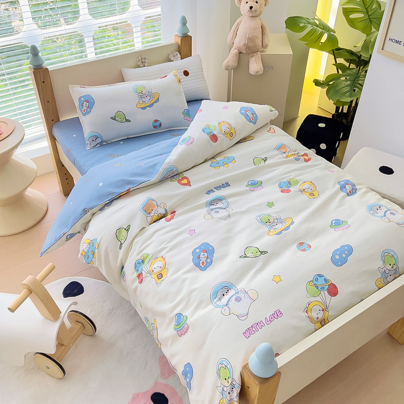 定做纯棉儿童被套单件1.2米1.5m婴儿宝宝幼儿园被罩100%全棉被单