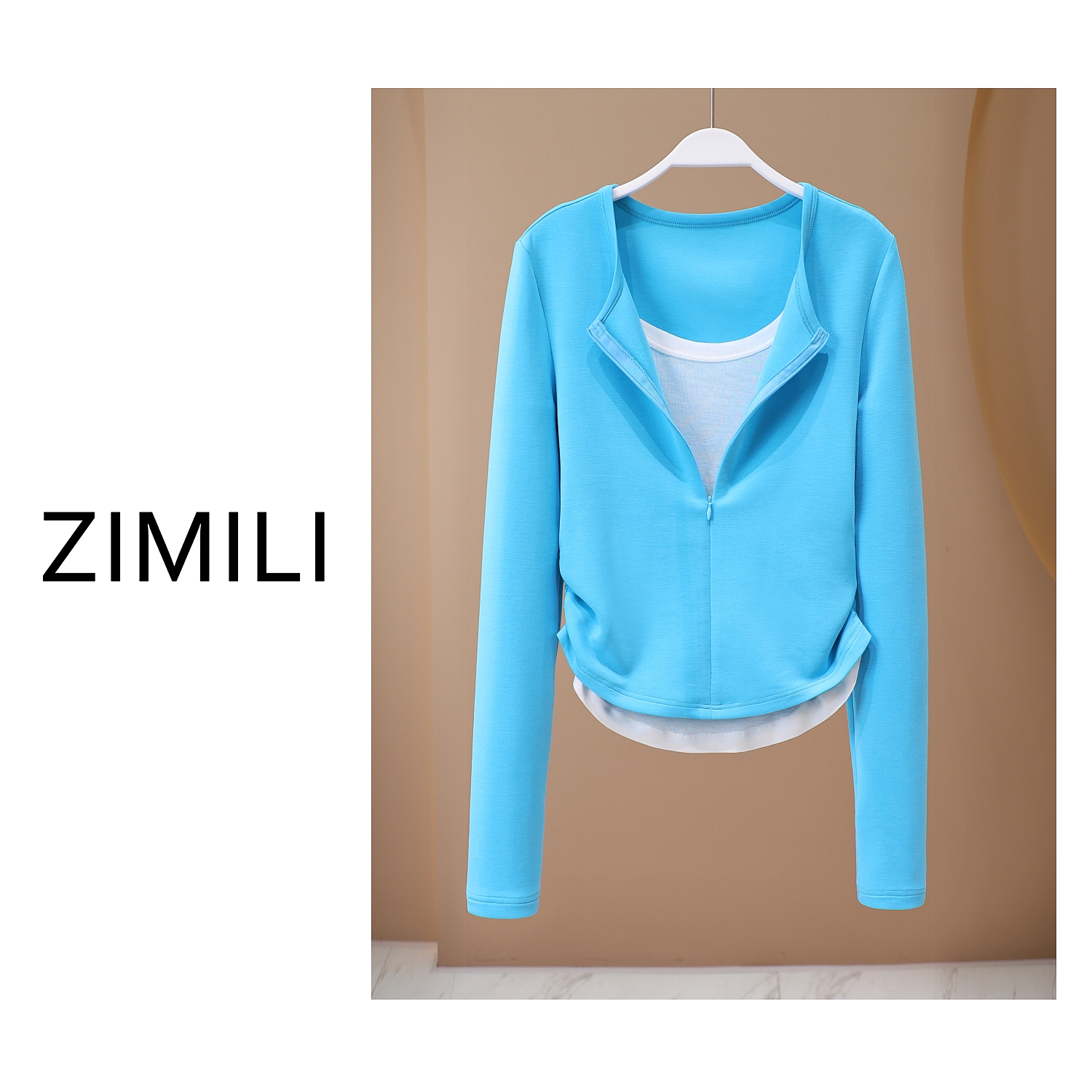 【亮哥欧货女装】冬季热感天丝《海蓝色》高弹显瘦打底上衣5305-H8